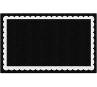 Flagship Carpets Tapis éducatif en forme de coquille de Saint-Jacques arc-en-ciel pour chambre d'enfant, salle de classe, tapis de jeu pour salle de classe et salle de jeux, 200 x 30 cm, noir