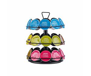 Flagship Carrousel de dosettes de café à 3 niveaux pour Dolce Gusto en métal à installer soi-même pour Nescafé Dolce Gusto (capacité de 30 dosettes)