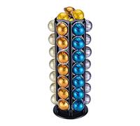 FlagShip Support pour capsules Nespresso Vertuoline pour plus de 50 capsules Nespresso Vertuo - Organiseur de petits dosettes de café, métal noir