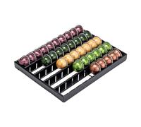 FlagShip Vertuo Support de tiroir pour comptoir, rangement Nespresso Vertuo en métal noir (50 capsules)