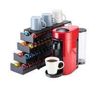 FlagShip Vertuo, support pour dosettes à café Nespresso, grand, à 4 niveaux, capacité 80 dosettes