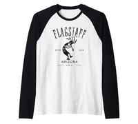 Flagstaff Arizona Dancing Kokopelli Design Vieilli Manche Raglan