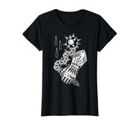 Flail and Armor Gouttes de Sang médiévales Blackwork Traditionnel T-Shirt Graphique avec Valeur, Femme, Noir, S