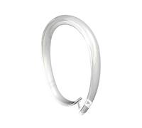 Flair Deco Rideau de Douche, Douche bagues verrouillable, Ovale, 12 pièces, Plastique, Verre Clair, 65/49 mm