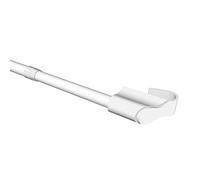 Flair Deco Serrage Barres avec Barrettes Page 9 mm Ø, Extensible 45-75 cm (Lot de 4), métal, Blanc, 47 x 1,5 x 4,5 cm, 4 unités de
