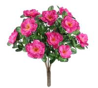 Flair Flower Bouquet d'azalées artificielles en Soie - Fleurs décoratives - Petit Bouquet de Fleurs pour Mariage, Maison, décoration de Table - Rose