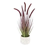 Flair Flower Herbe Artificielle à Queue de Renard avec Pot - Herbe Artificielle - Herbe ornementale - Plantes Vertes - Décoration - Arrangement d'herbe - Millet à Poils - Panicoideae - Setaria