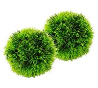 Flair Flower Lot de 2 Boules artificielles de Chypre - en Plastique - Décoration de Mariage - Vert - pour Maison, Bureau, Restaurant, café