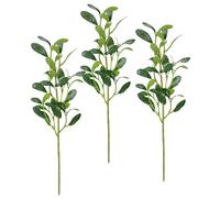 Flair Flower Lot de 3 Branches de gui artificielles givrées avec Baies Blanches - 55 cm - Branche de Baies artificielles - Branche de Fleurs artificielles - Décoration de Noël - 55 cm