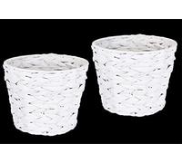 Flair Flower Pot de Fleurs en Jacinthe d'eau - Pot de Fleurs - Pot de Fleurs - Pot de Fleurs - Pot décoratif tressé - Pot de Fleurs pour Fleurs artificielles et Plantes