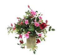 Flair Flower Roses Sauvages artificielles dans Un Vase 32 cm - Roses artificielles - Décoration de Table - Fleurs en Soie