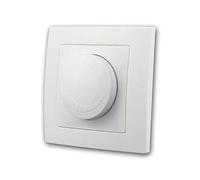 FLAIR Interrupteur variateur LED blanc 250V~/300W, avec cadre, pour transformateurs électroniques, pour lampes LED