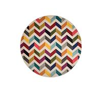 FLAIR RUG Spectrum Bolero Tapis Rond sculpté à la Main Multicolore 160 x 160 cm