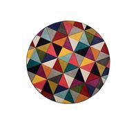 FLAIR RUG Spectrum Samba Tapis Rond sculpté à la Main Multicolore 160 x 160 cm