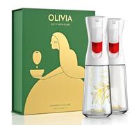 FLAIROSOL OLIVIA Signature - Lot de 2 vaporisateurs d'huile de cuisine avancés, brume fine et contrôle des portions, flacon pulvérisateur en verre rechargeable pour friteuse à air, salade, barbecue