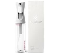 FLAIROSOL Vaporisateur, Brume Ultra-Fine de 300 ml, pour la maison, salon, voitur, pulvérisation continue et silencieuse, remplissable, design breveté original (Flacon transparent, imprimé rose)