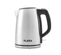 Flama 736FL Bouilloire électrique en acier inoxydable, 2200W, capacité 1,7L, filtre antisalissure, double revêtement, socle amovible avec système sans fil