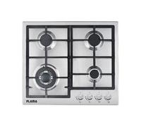 Flama 9006FL Plaque de cuisson à gaz en acier inoxydable Noir