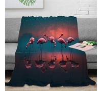 Flamant élégant Couverture Douce Et Chaude Confortable en Flanelle Polaire -Pink Flamingo Couverture De Canapé - Enfant Adulte - All Saisons 60x80inch(150x200cm)