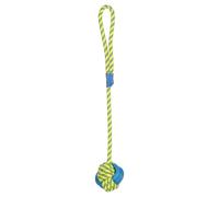 Flamant Jouet Pour Chien Nœud Balle Corde 50Cm Bleu/Jaune Flottant