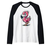 Flamant Mignon Dessin Cartoon Oiseau Manche Raglan