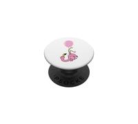 Flamant Rose accroché au Ballon PopSockets PopGrip Adhésif