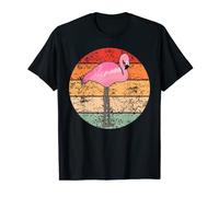 Flamant rose amoureux des oiseaux rétro vintage T-Shirt