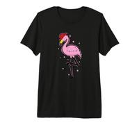 Flamant Rose avec Casque de Pompier T-Shirt Haut de Gamme