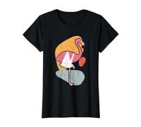 Flamant Rose blessé pour la récupération d'une blessure à la Jambe cassée T-Shirt Graphique avec Valeur, Femme, Noir, XL