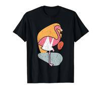 Flamant Rose blessé pour la récupération d'une blessure à la Jambe cassée T-Shirt Graphique avec Valeur, Homme, Noir, XL