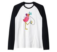Flamant Rose Casque Audio Musique Manche Raglan