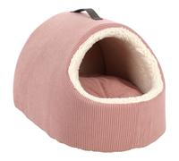 Flamant Rose Chien Caverne Mila 35x52x30cm - Lit Confortable Pour Chiens