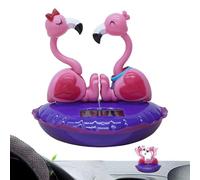 Flamant rose dansant solaire - Décor de 4,72 pouces | Ornement ABS - Jouet de bureau en forme de flamant rose à énergie solaire, décoration anti-stress pour bureau, espace de travail, maison, cadeaux