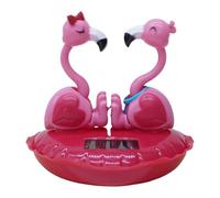 Flamant Rose Dansant Solaire - Ornements Mignons Pour Tableau De Bord. Décor De Tête Secouante De Tableau De Bord De Voiture, Jouet De Tête Secouée De La Saint-valentin Pour La Décoration De Bureau De