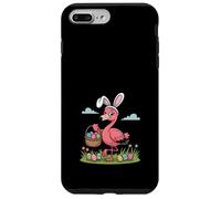 Flamant Rose de Pâques Oreilles de Lapin Mignon Rose Tropical Chasse aux œufs Coque pour iPhone 7 Plus/8 Plus