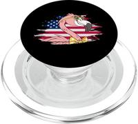 Flamant Rose Drapeau américain Amoureux des Flamants Roses PopSockets PopGrip pour MagSafe