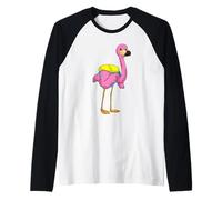 Flamant Rose Élève Sac à Dos École Manche Raglan