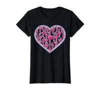 Flamant Rose en Forme de cœur pour Amoureux des Oiseaux T-Shirt Graphique avec Valeur