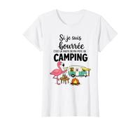 Flamant Rose Femme Camping Humour Alcool Caravane Maman T-Shirt