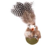 Flamant Rose Jouet Pour Chat Natura Delight Wobbler 11 Cm Mélange Oiseau Bruit