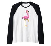 Flamant Rose Lunettes Manche Raglan
