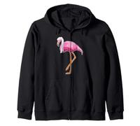 Flamant Rose Mariée Couronne de Fleurs Mariage Sweat à Capuche