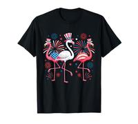 Flamant rose patriotique rouge et blanc flamant rose 4 juillet T-Shirt