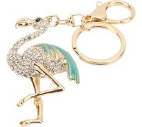 Flamant rose Porte-clés mode douce se sentent à l'aise, en alliage de zinc trousseau de clés pour sac à dos porte-monnaiegreen à polir