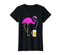Flamant rose pour amoureux de la bière, motif drôle de flamant rose T-Shirt