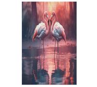Flamant Rose Puzzle Adulte 1000 Pièces Artisanat Cadeau Famille Puzzles Jouet en Bois Cadeau Unique Décoration Intérieure 78×53cm