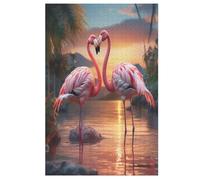 Flamant Rose - Puzzle en Bois Adulte 1000 P - Challenge Puzzles - Adultes Et Enfants À Partir De 12 Ans (78×53cm)