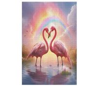 Flamant Rose Puzzles Adulte 1000 Pieces Cadeau Famille Puzzle Classique 3D EnfFourmisJouet en Bois Cadeau Unique 78×53cm