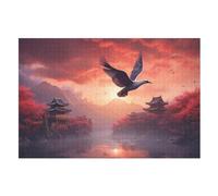 Flamant Rose Puzzles Adultes 1000 Pièces en Bois, Jouet De Puzzle De Défi De Cerveau pour des EnfFourmis, D’Intelligence （75×50cm）