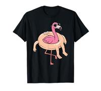 Flamant Rose rétro avec Lunettes de Soleil T-Shirt
